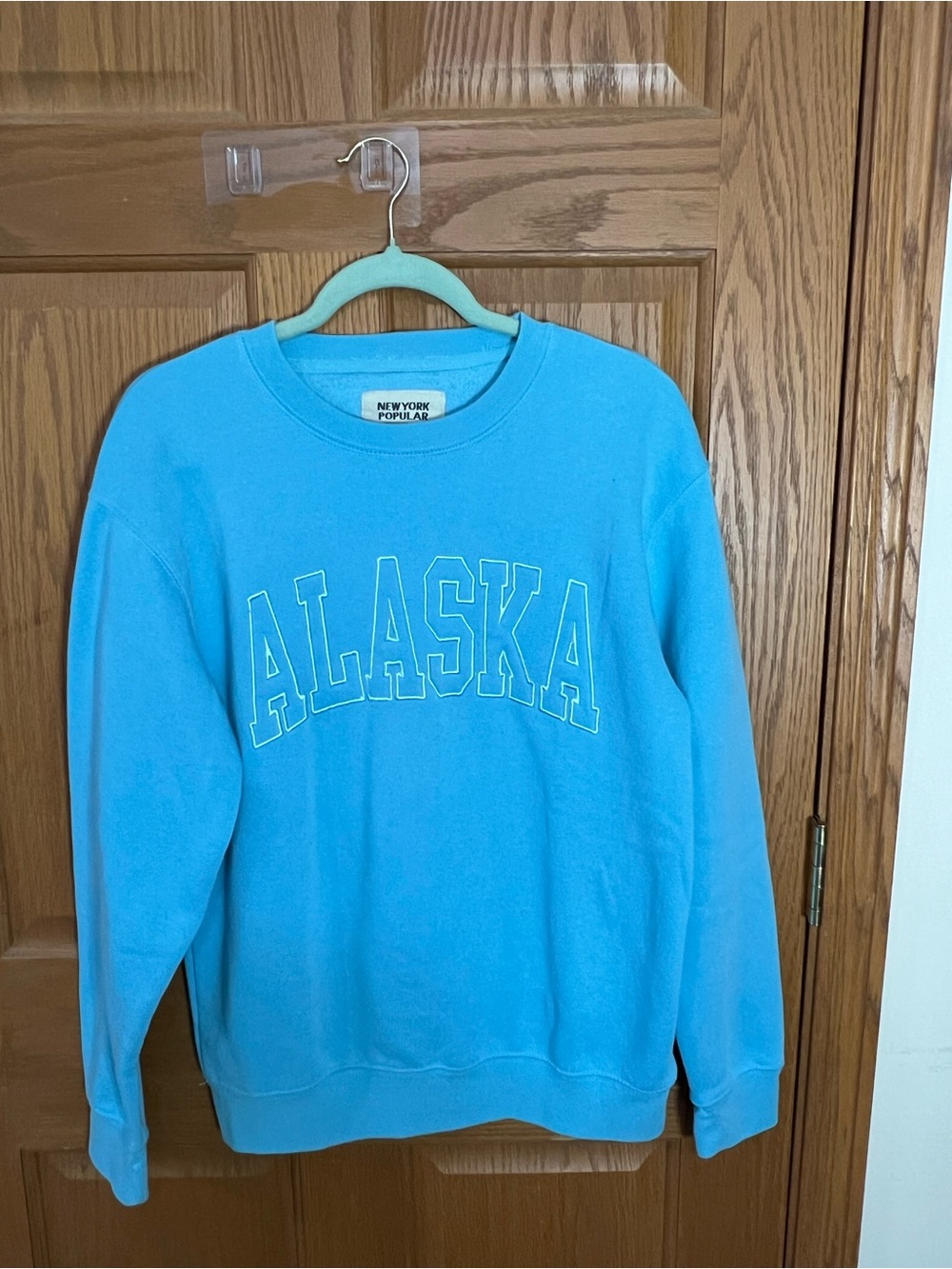 Light Blue Embroidered ALASKA Sweatshirt